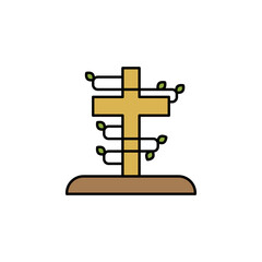 cross, death, grave outline icon. detailed set of death illustrations icons. can be used for web, logo, mobile app, UI, UX
