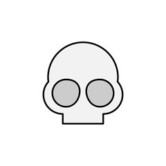 skull, death outline icon. detailed set of death illustrations icons. can be used for web, logo, mobile app, UI, UX