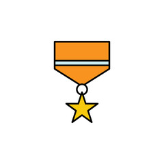 medal, death outline icon. detailed set of death illustrations icons. can be used for web, logo, mobile app, UI, UX