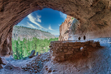 Kiva in an Acient Cave Bandelier National Monument New Mexico USA 