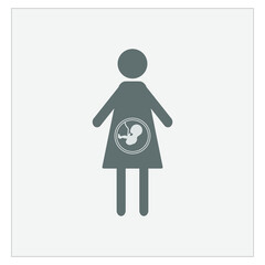 pregnant woman icon. illustration for web and mobile design.