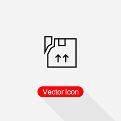 Broken Box Icon Vector Illustration Eps10