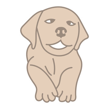 Puppy dogs or puppies flat color icon for apps or websites