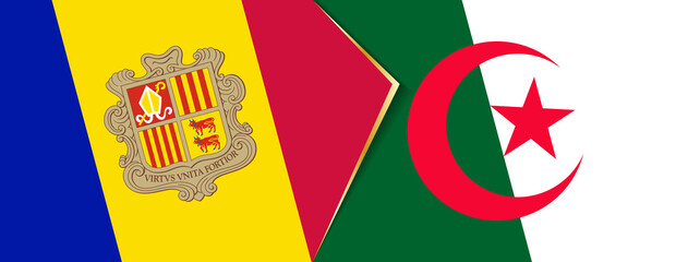 Andorra and Algeria flags, two vector flags.