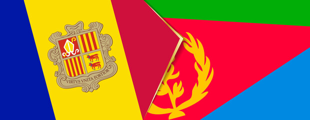 Andorra and Eritrea flags, two vector flags.
