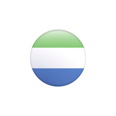 Flag of Sierra Leone. Illustration over white background