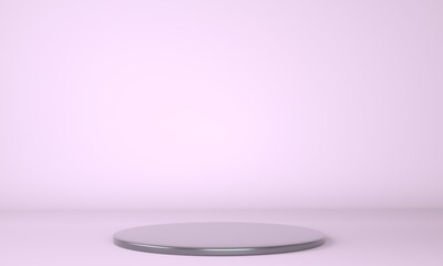 Obraz premium Product podium on pastel background 3d. Abstract minimal geometry concept. Studio stand platform theme. Exhibition and business marketing presentation stage.