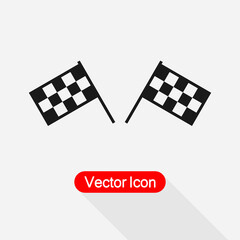 Competition Sport Flag Icon Vector Illustration Eps10