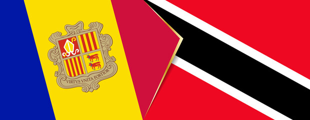 Andorra and Trinidad and Tobago flags, two vector flags.