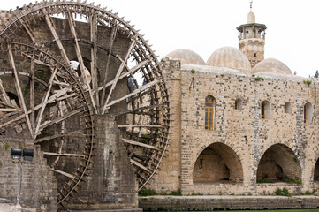 The Norias of Hama, Syria ancient waterwheels used to lift water for irrigation
