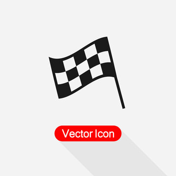 Competition Sport Flag Icon Vector Illustration Eps10