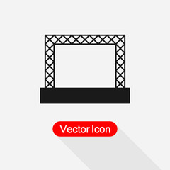 Concert Stage Icon Vector Illustration Eps10