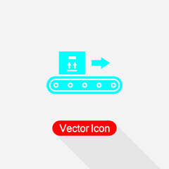 Conveyor Belt With Box Icon