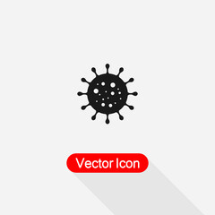Coronavirus Bacteria Cell Icon, Bacteria Icon Vector Illustration Eps10