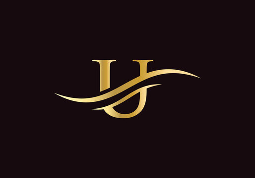 Creative U logo design swoosh. vector, U logo for business and company identity