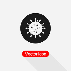 Fototapeta premium Coronavirus Bacteria Cell Icon, Bacteria Icon Vector Illustration Eps10