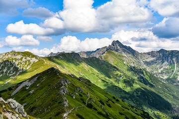 Obraz na płótnie Canvas Landscape of the Western Tatras in Poland. Mountain landscape.