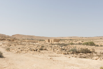 Fototapeta na wymiar Desert landscape in Mamshit. The Israel national reserve.