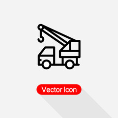 Fototapeta na wymiar truck crane icon cargo crane icon Vector Illustration Eps10