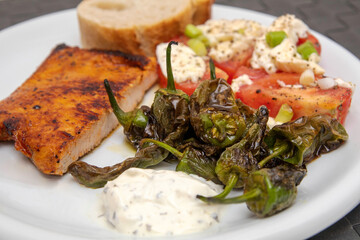 turey breast with pimentos and mozzarella