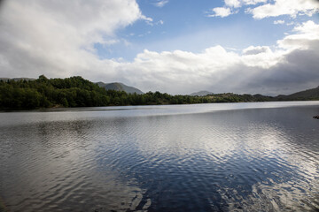 clouds over lake