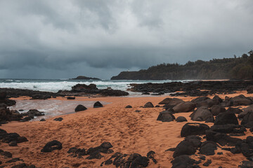 Fototapeta na wymiar Stormy Kauai