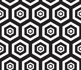 Black and White. Seamless Pattern. Abstract Psychedelic Art Background. Vector Illustration