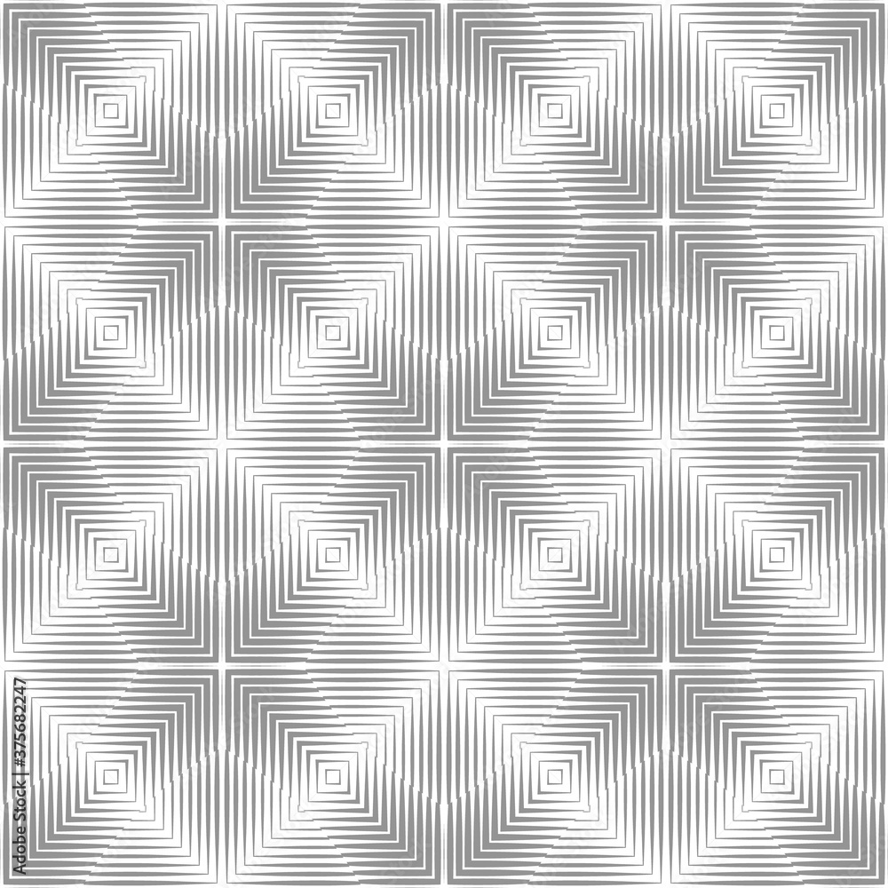 Poster abstract seamless geometric pattern with texture. optical illusion of the volume of the image.