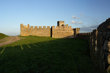 Medieval castle at sunset