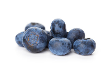heap of blueberries isolated on white background