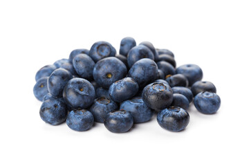 heap of blueberries isolated on white background