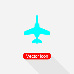 Fighter Plane Icon, Plane Icon vector illustration Eps10