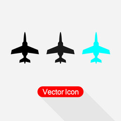Fighter Plane Icon, Plane Icon vector illustration Eps10