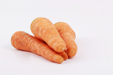 carrots on a white background