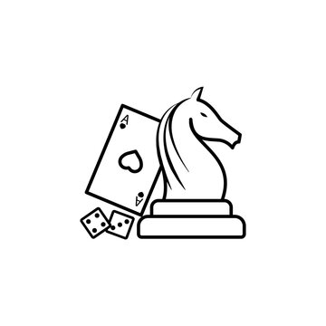 board games set line icon. Signs and symbols can be used for web, logo, mobile app, UI, UX