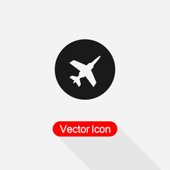 Fighter Plane Icon, Plane Icon vector illustration Eps10