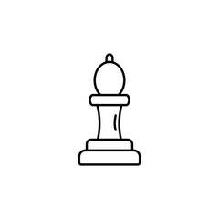 bishop, chess line icon. Signs and symbols can be used for web, logo, mobile app, UI, UX
