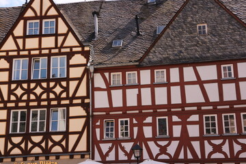 Traditionelle Fachwerkhäuser in der Historischen Altstadt von Limburg an der Lahn