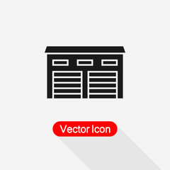Garage Icon, Warehouse Icon Vector Illustration Eps10