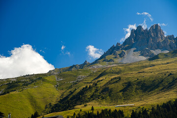 landscape with blue sky in the Alps - Dent de Burgin Méribel 3 vallées