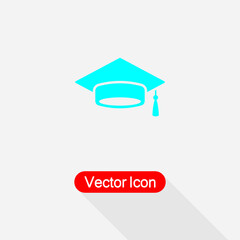  Graduation Cap Icon Vector Illustration Eps10