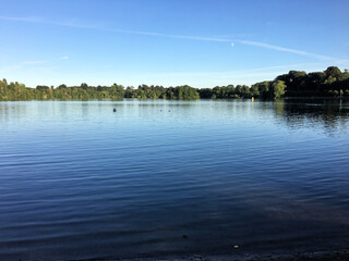 A view of the Lake at Ellesmere in the evening