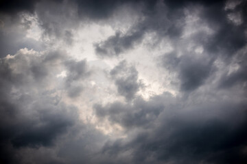 Stormy clouds on summer evening. Rainy sky before the storm.