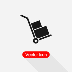 Hand Truck Icon vector illustration Eps10