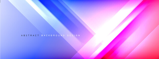 Motion concept neon shiny lines on liquid color gradients abstract backgrounds. Dynamic shadows and lights templates for text