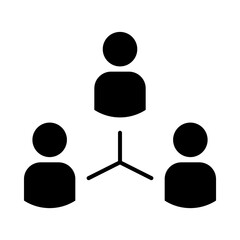 people network icon, silhouette style