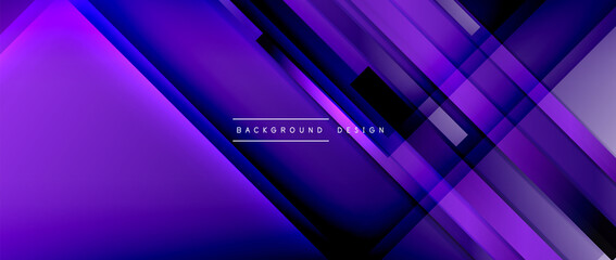 Obraz premium Dynamic lines on fluid color gradient. Trendy geometric abstract background for your text, logo or graphics