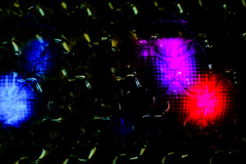 abstract background created with a colorful image through a sheet of plastic bubble wrap