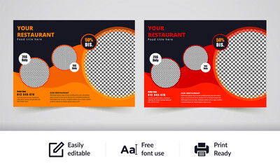 Food Restaurant both page flyer design