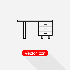 Office Desk Icon vector illustration Eps10